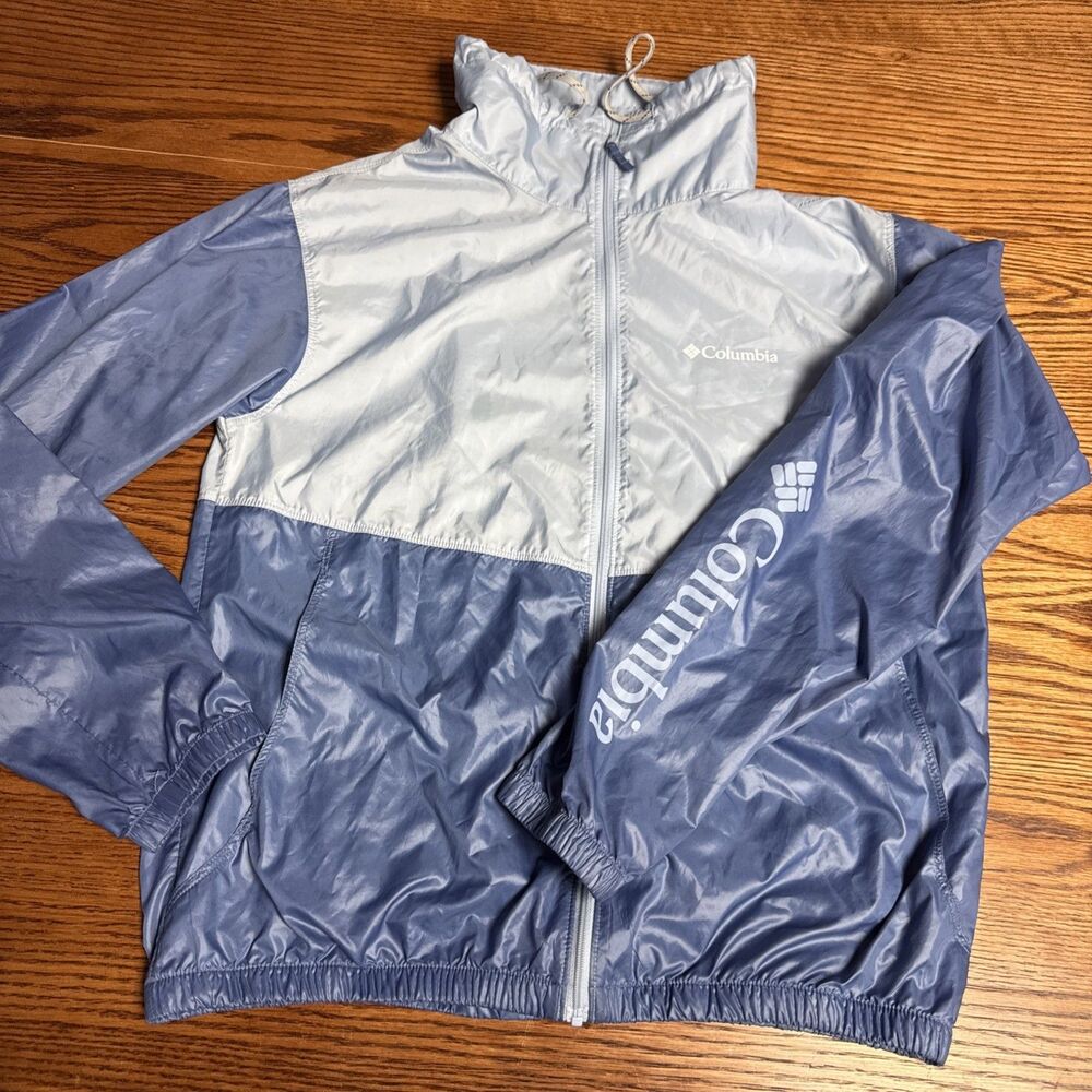 Columbia Women's Morning View Collar Windbreaker Jacket Size Small Spring